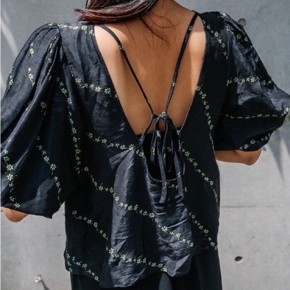 Ganni Linen & Silk Top Size M/US8/DK 38 - Picture 8 of 15